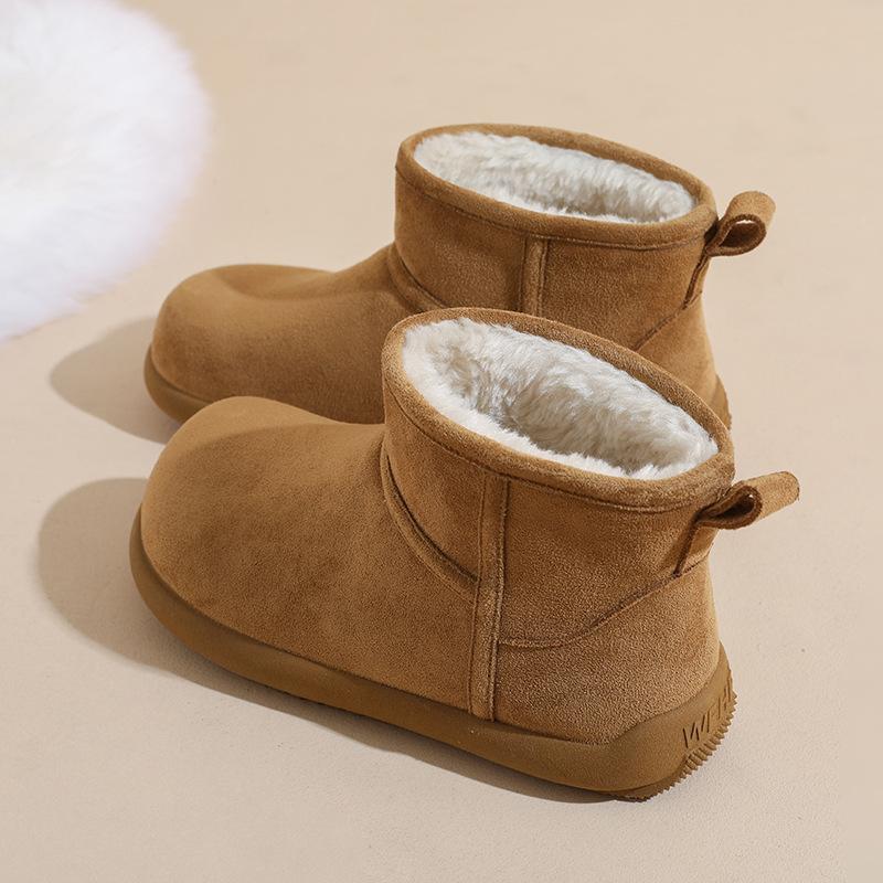 Birkenstock short boots women's 2025 new winter women's shoes fleece thickened snow boots women's shoes retro non-slip bread cotton shoes