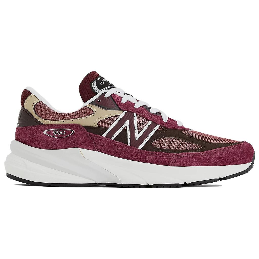 Teddy Santis X New Balance 990v6 Made In USA Burgundy Tan Unisex Sneakers Red U990BT6