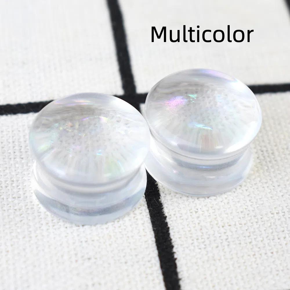 

2 шт. 8-50 мм прозрачные ушные вкладыши туннели калибры расширитель для ушей растяжитель украшения для тела для женщин мужчин 16mm разноцветный