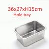 square 304 Stainless Steel circular hole Rectangle Vegetable Fruit Washing Kitchen Utensil Colander Kitchen Sink Wash Basket