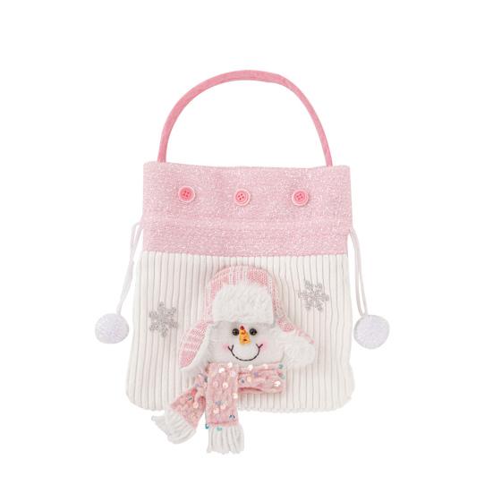 Yousheng 1/2/3Pcs Christmas Gift Bag Santa Claus Snowman Reindeer Design Festive Theme Xmas Candy Bag with 3D Embroidery Party Decoration