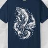 Comfort Colors Koi Fish Shirt, Japanese Fish T Shirt, Minimal Fish Tee, Zen Style Fish Shirt, Fish Lover T Shirt Gift