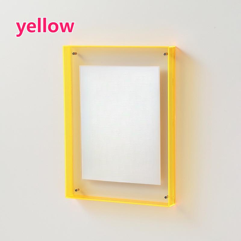 Colorful Acrylic Photo Frame Table Wall Hanging Ins Transparent Acrylic Picture Frame Poster Display Stand Home Ornaments Decor
