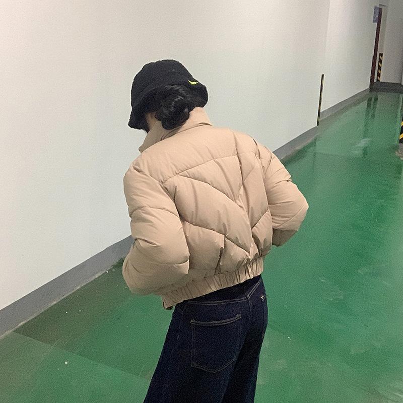 Winter fashion small short new stand-up collar down cotton clothes women's high-waisted warm jacket