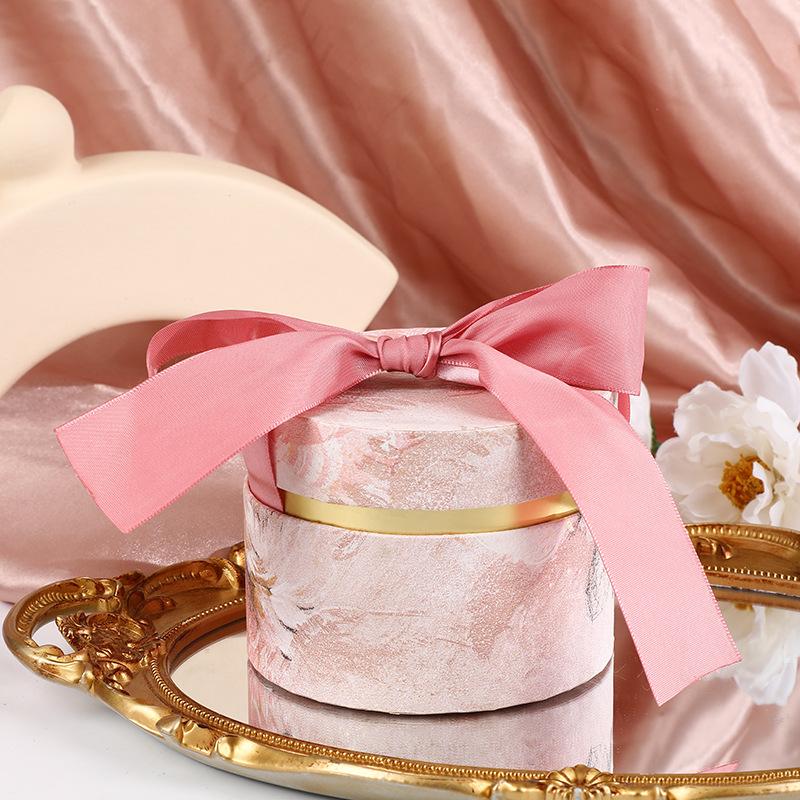 10 Pcs European Style Candy Box Hand Painted Round Bucket Box Paper Quality Gift Box Wedding Present Festive Party Supplies