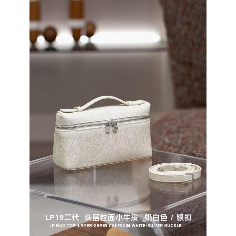 19cm Top Grain Leather Crossbody Bag Women Small Square Makeup Daily Use