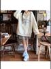 2025 Autumn Embroidered Oversize Waffle Polo Sweatshirt for Women & Couples