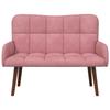 2 Seater Sofa Pink 115 X 61 X 87 Cm Velvet (V)