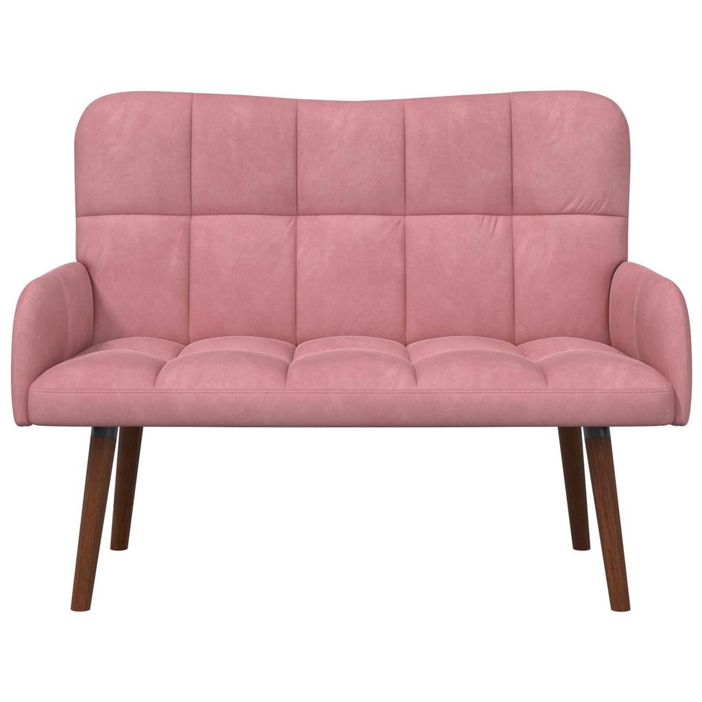 2 Seater Sofa Pink 115 X 61 X 87 Cm Velvet (V)