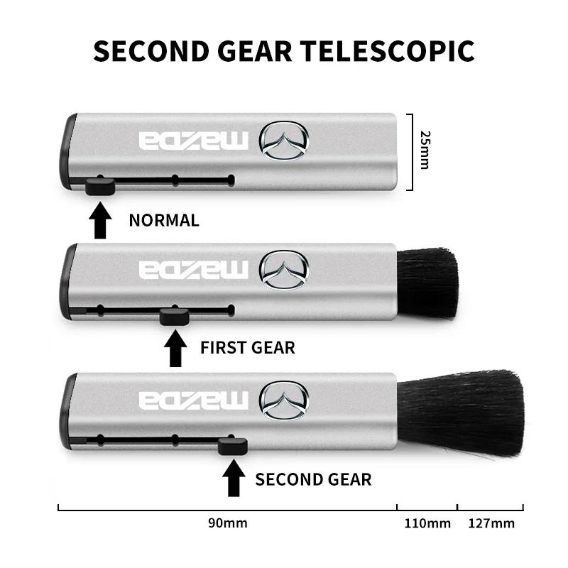 2025 Hot Car Soft Brush Car Crevice Dust Removal Artifact Brush For Mazda Speed MS 2 3 5 6 7 323 RX8 Axela Atenza CX-3 CX-4 CX-5