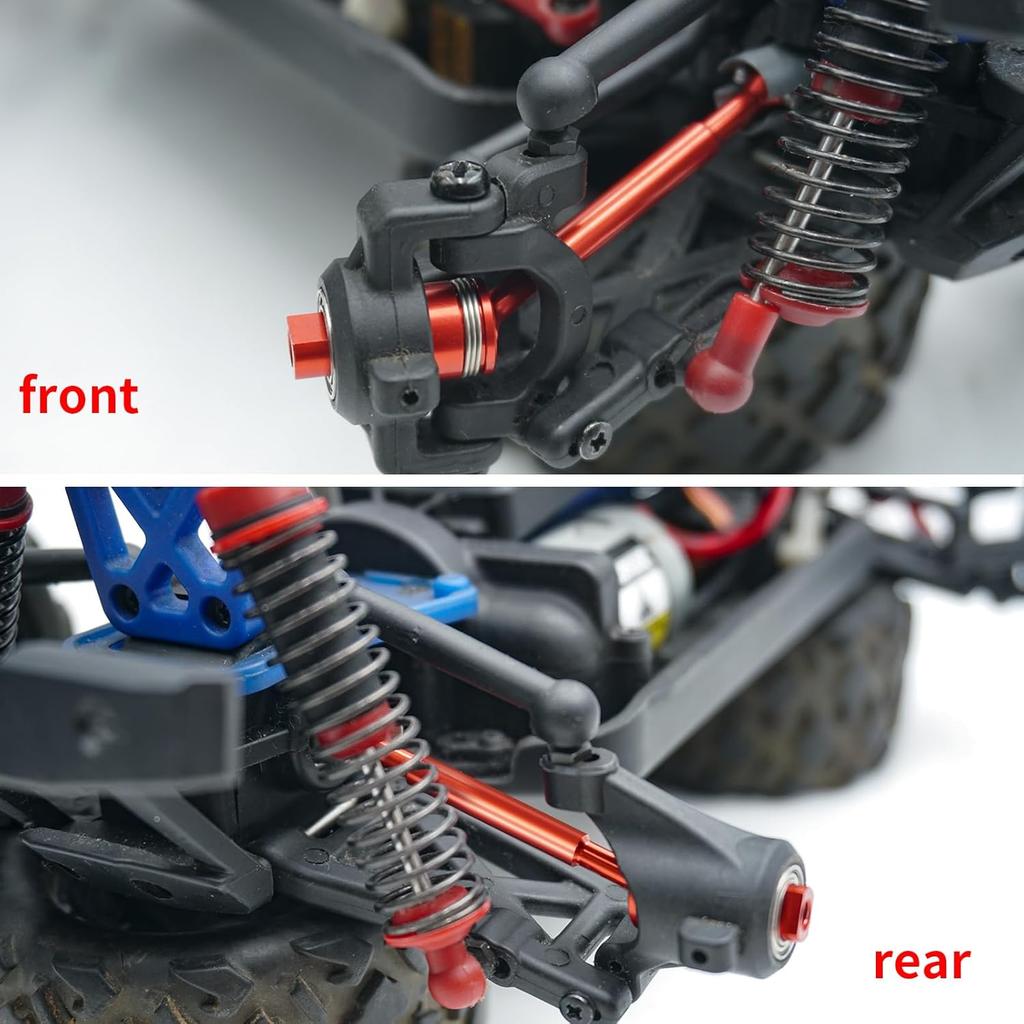 RC Aluminum Front Rear Driveshaft Assembly for Tra-xxas LaTrax 1/18 Teton Desert Prerunner SST-Replaces Part 7650 (Red)