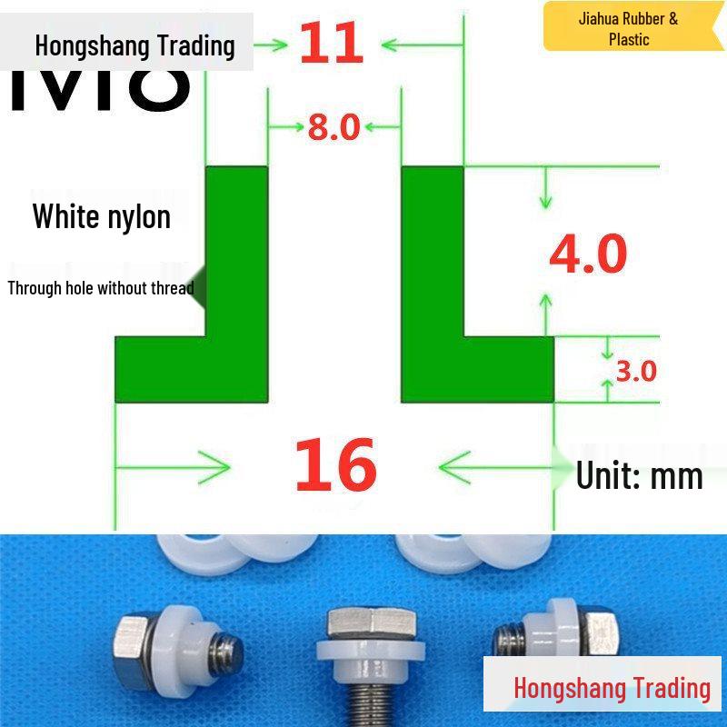 Step T-Shaped Nylon Insulating Bushing Washer, M3-M35 Thread Protection Spacer