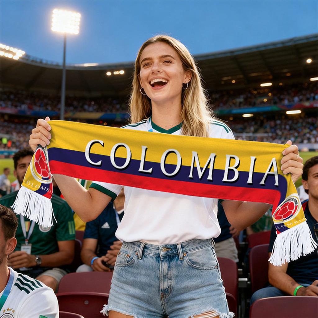 Soccer Fan Scarf World Cup Supporter Scarf Football Club Fan Scarf Soft Knit Material Durable Design Suitable for Outdoor Use