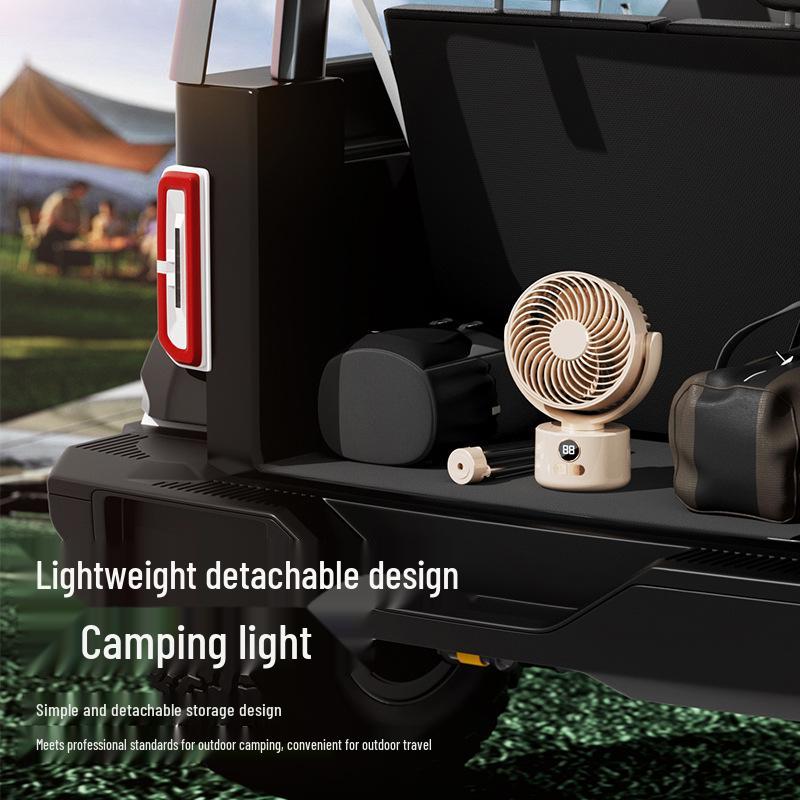 Portable USB Rechargeable Outdoor Fan: Compact and Versatile for Camping, Office, Desk, or Floor Use.
