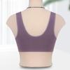 Front Button Middle-aged and Elderly Underwear for Women Large Size Without Steel Ring Wide Shoulder Strap Vest Style Jacquard Bra
