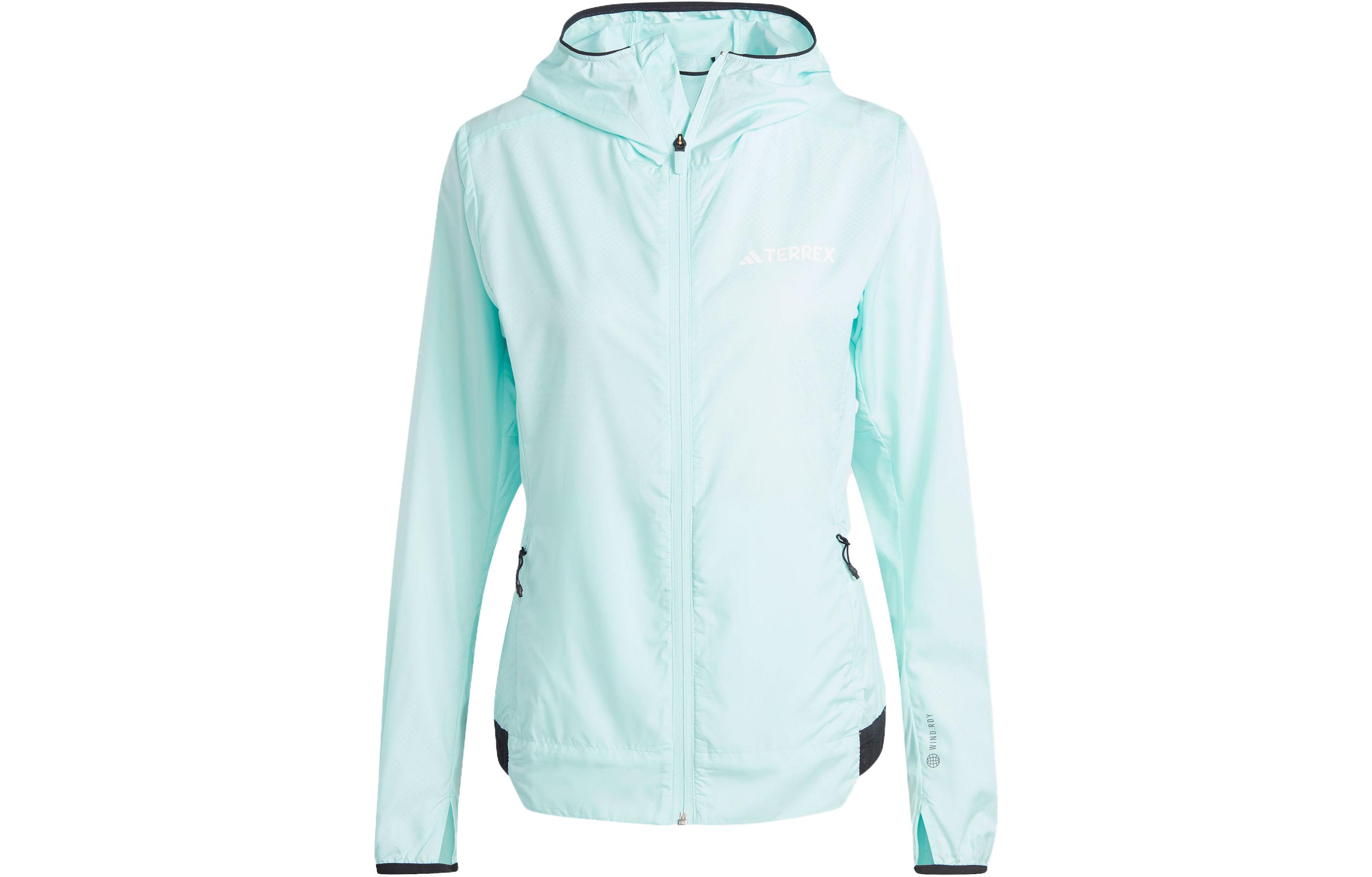 Adidas Jackets Women s Washed Blue Hooded Moderate Other HZ5317 S