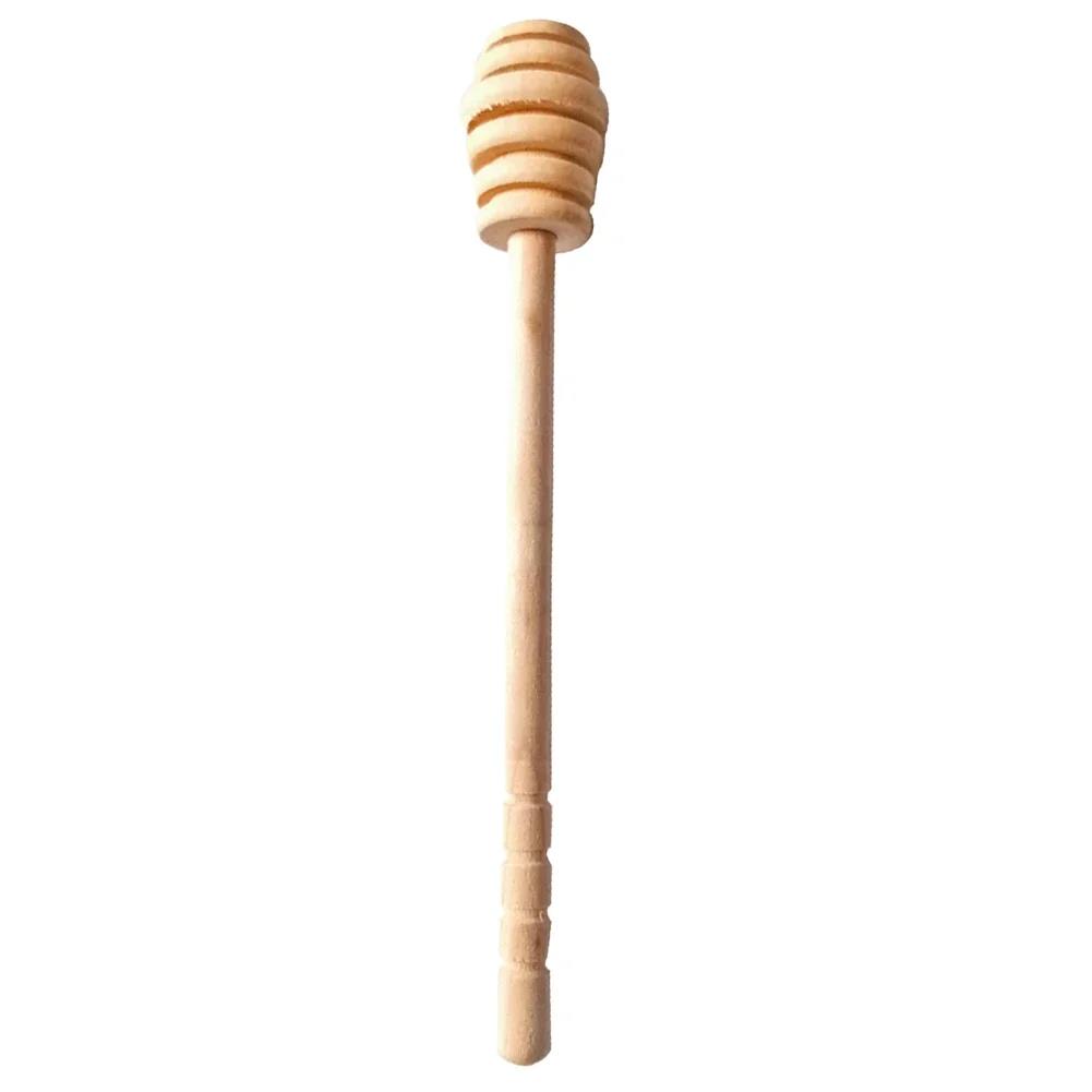 1/2/6pcs Wooden Honey Mixer Stick Coffee Jam Milk Mixer Stick Handle Jar Spoon Honey Scoop4