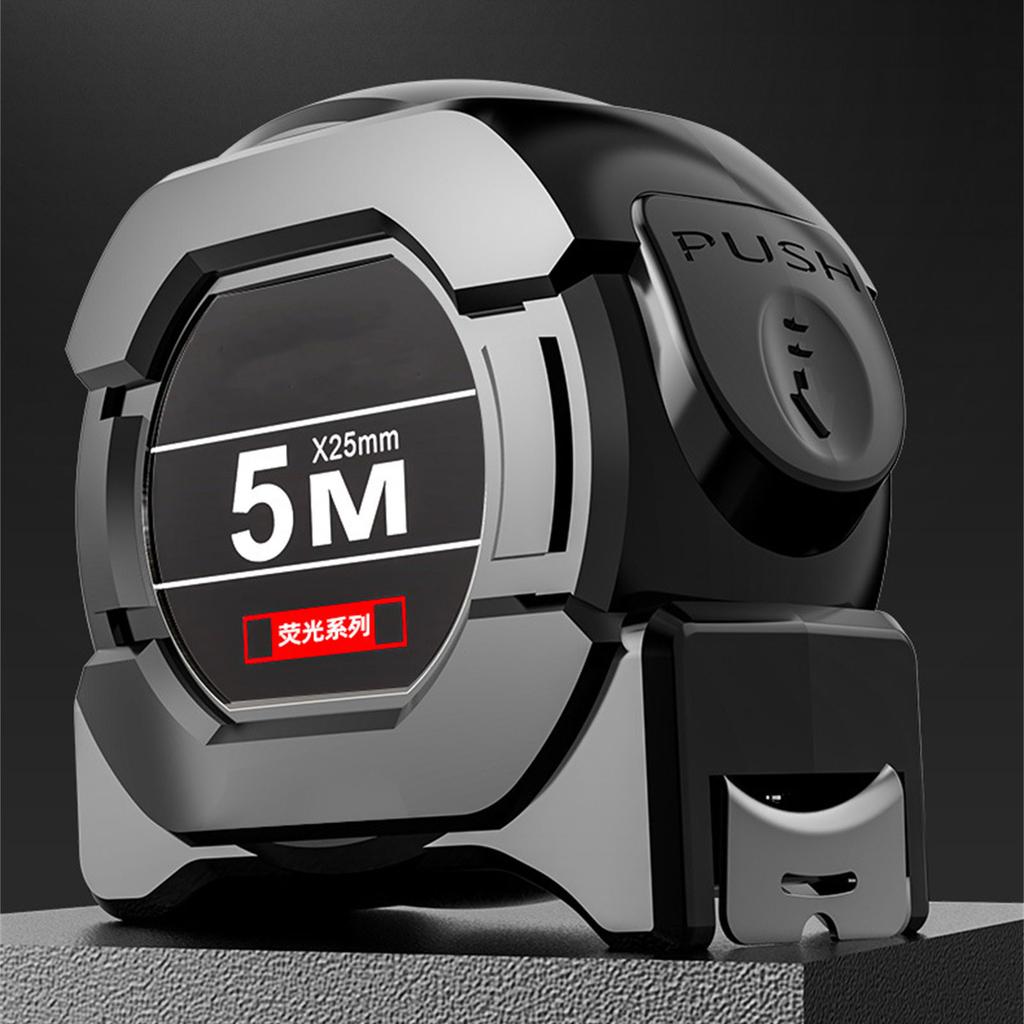 5/7.5/10m Self Locking Steel Tape Measure Black Fluorescent Tape Thickened Wear Resistant Fall Resistant Measuring Tape