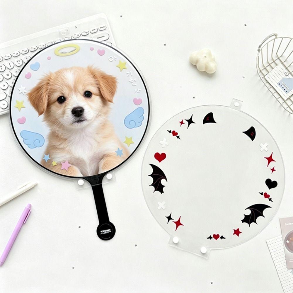 Portable Uchiwa Fan Sleeve PVC Hand Fan Protector Cover Cartoon Picket Fan Cover  Cheering Fans