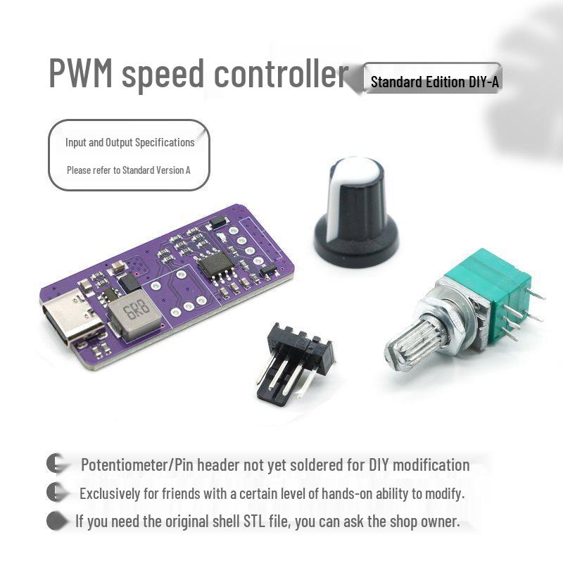 Type-C PWM Speed Controller for 4-Wire Fans In DIY Water Cooling Systems