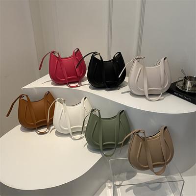 Bolsa de axila de primavera moderna e moderna, nova textura, bolsa de ombro versátil, bolsa feminina simples e moderna, bolsa tipo balde