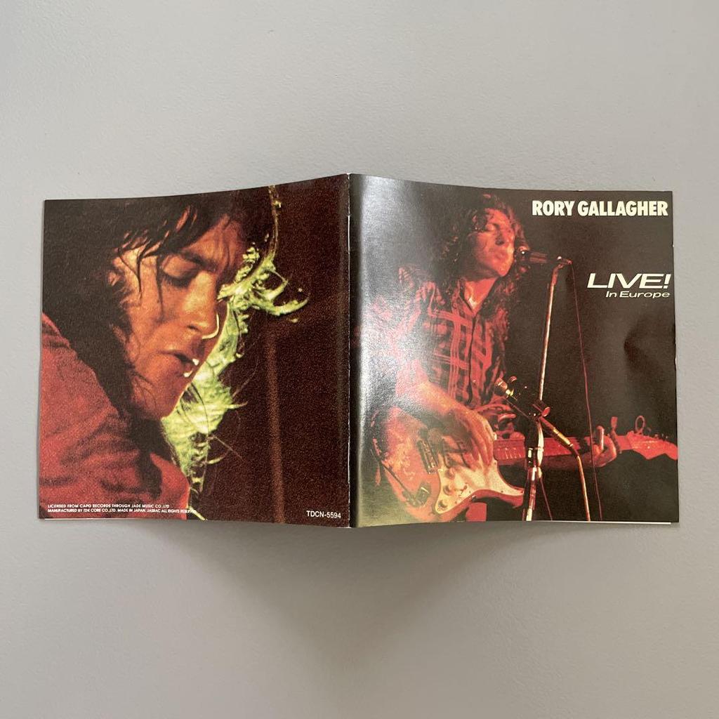 [USED] Rory Gallagher Japanese version old format CD no obi Live in EU.
