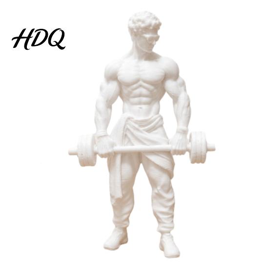 Iron Master Statue 3D Printed Muscle Man Ornament Fitness-Themed Sculpture for Bodybuilders