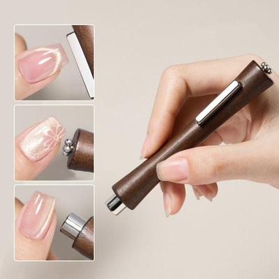 Magnete Occhio di Gatto Multifunzione 3 in 1 Per Design Nail Art Bastoncino Magnetico Forte Crea Effetti Unghie a Forma di Fiore Strumento Magnetico