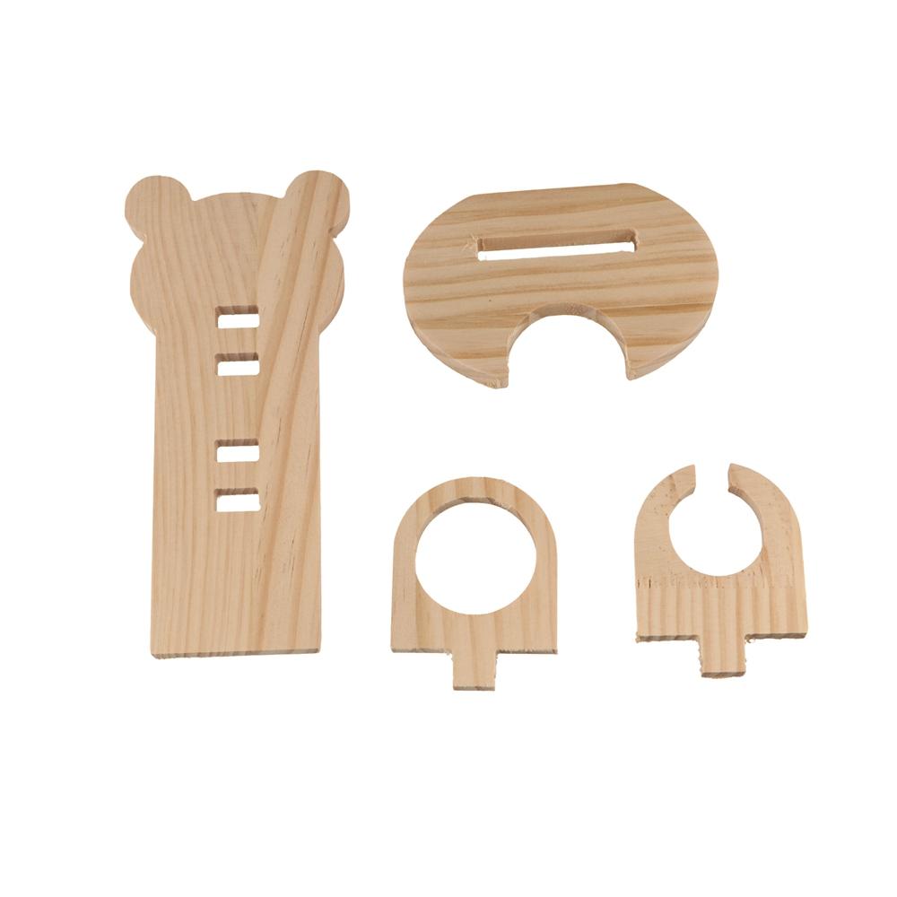 Holz-Hamster-Wasserflaschenhalter Verstellbarer Haustier-Wasserflaschenständer für Käfig