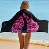 Glittery Pink Lips Beach Towel, Unisex Soft Lightweight Absorbent Quick-Dry for Camping Swimming