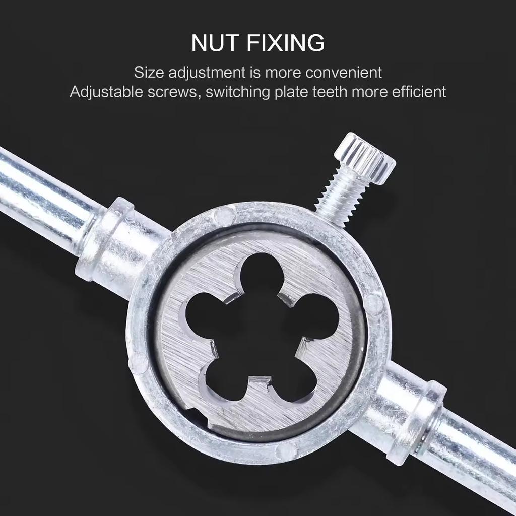 Multifunction Tap and Die Set 20Pcs M3-M12 Metric Screw Thread Plugs Hand Screw Taps Straight Taper Tapping and Thread Tools