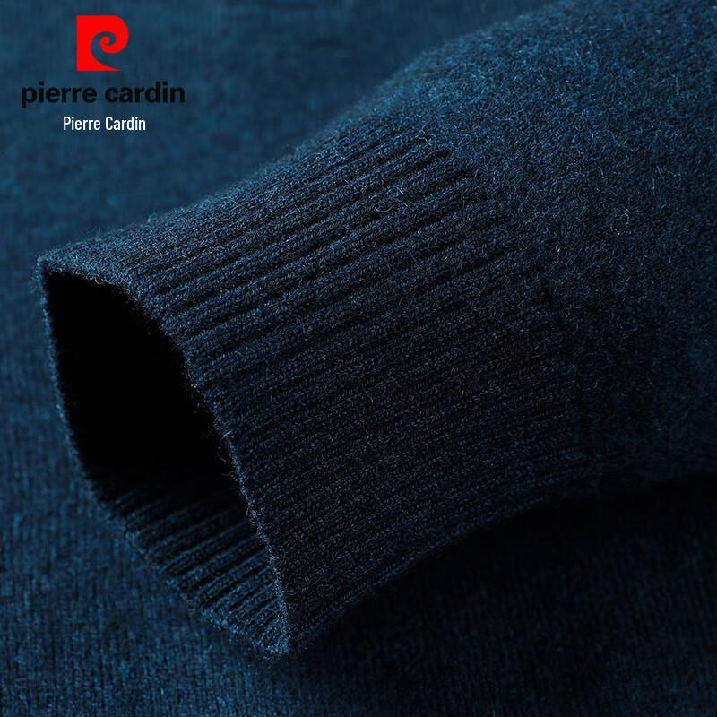 Pierre Cardin Men's 100% Pure Wool Turn-down Collar Pullover Sweater