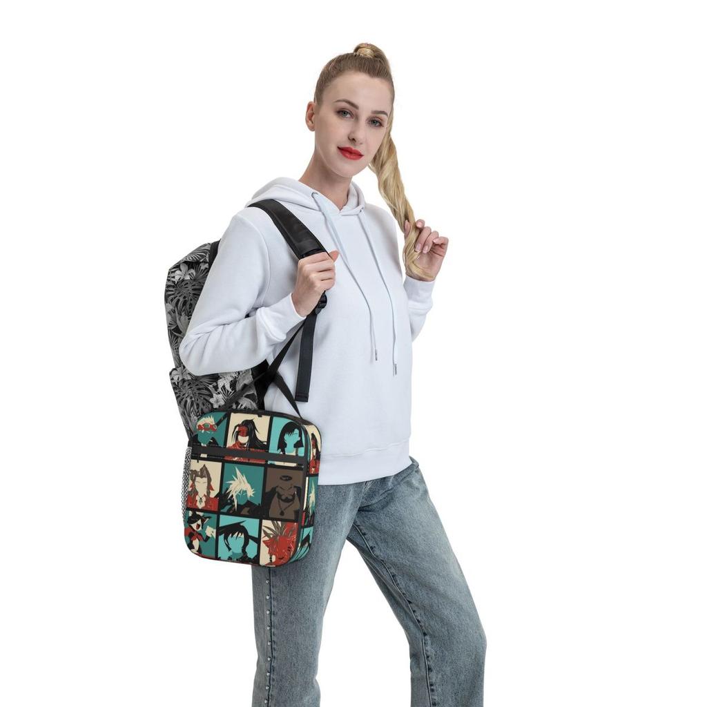 Fantasy Final Seven Insulated Lunch Bag for Women Office Cooler Thermal Food Box Tote Portable Lunch Boxes Container