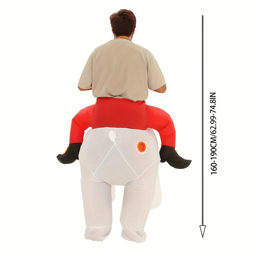 White Bear Inflatable Costume - Riding On Costume Unisex Adult Inflatable Costumes for Christmas Party Halloween Cosplay