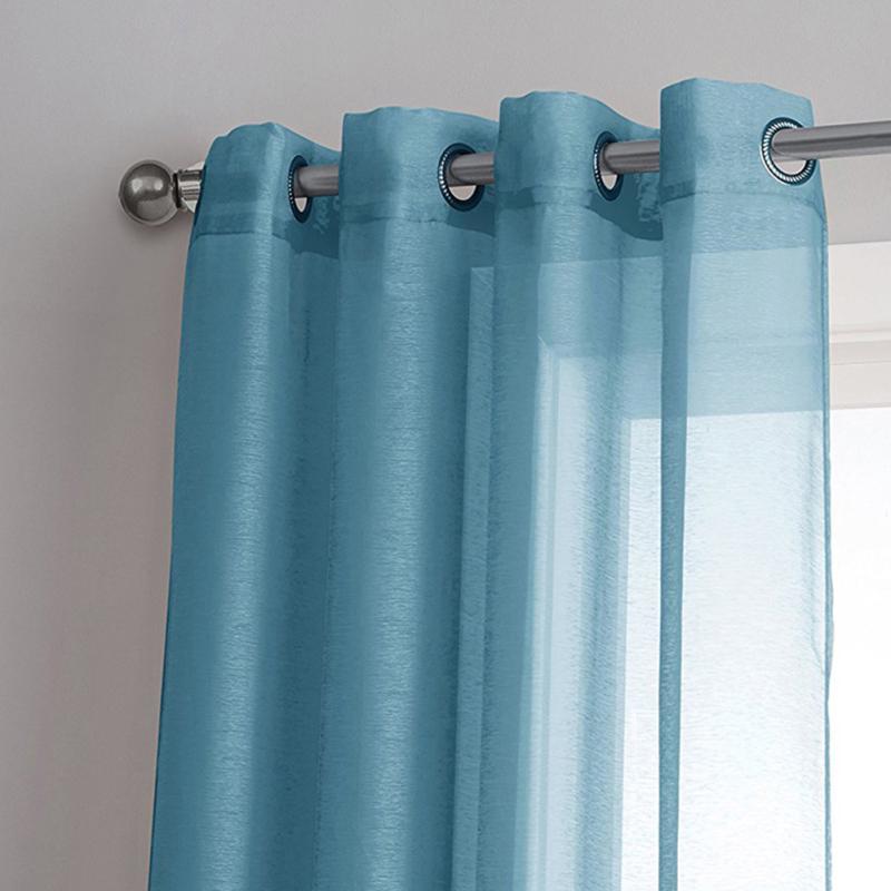 

Полупрозрачная однотонная штора с люверсами для украшения дома в гостиной 55X95