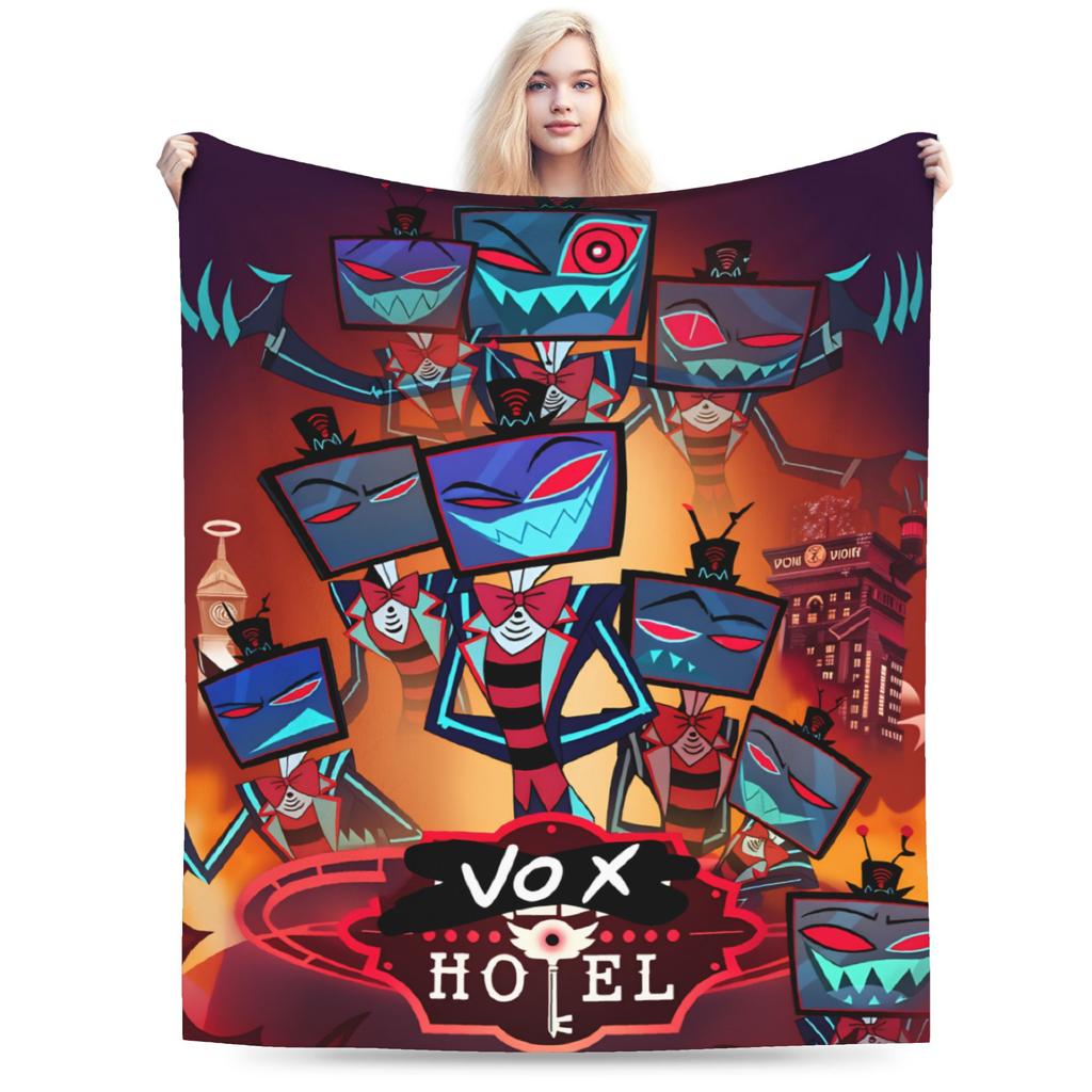 Relax Alastor Vox Blankets Quality Soft Warm Hazbines Hoteles Bedding Throws Autumn Students Couch Chair Fashion Bedspread