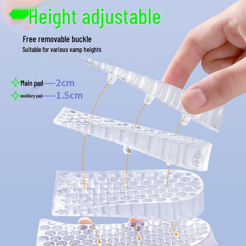 Height Boosting Shock Absorbing Insoles for Sports & Casual Shoes, Unisex