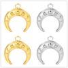 4pcs Mix Crescent Moon Pendants For Jewelry Making Supplies Witchcraft Charm Stainless Steel Charms Bulk DIY Keychains Earrings