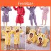 Roupão de Banho Infantil Aconchegante e Fofo de Fleece de Coral Com Capuz Ideal Para Meninos e Meninas