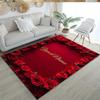 Rose Customized Name Floor Rug Office Rug Design for Dining Room Decorate Room Balcony Foyer Anti-slip Rug Decorate Offices