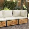 Vidaxl Garden Sofa With Cushions, 2-Seater, Solid Acacia Wood