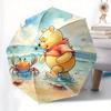 Ombrello Automatico Apri e Chiudi Winnie the Pooh, Granchio - Ombrello Pieghevole Portatile a 8 Stecche con Manico in Plastica, Adatto per il Tempo Libero e
