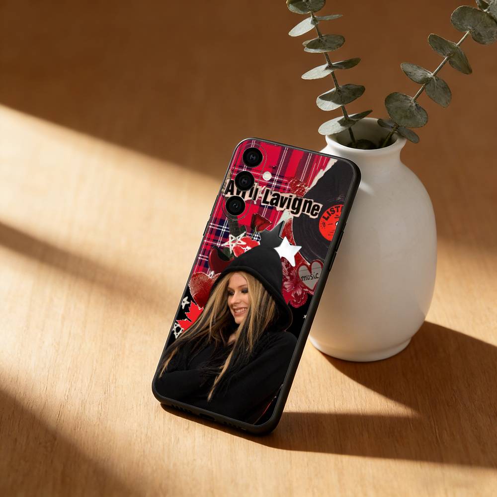 Star Singer Avril Lavigne Phone Case For Samsung Galaxy A20,21s,22,31,32,52,53,72,73,80,91 Soft Black Shell