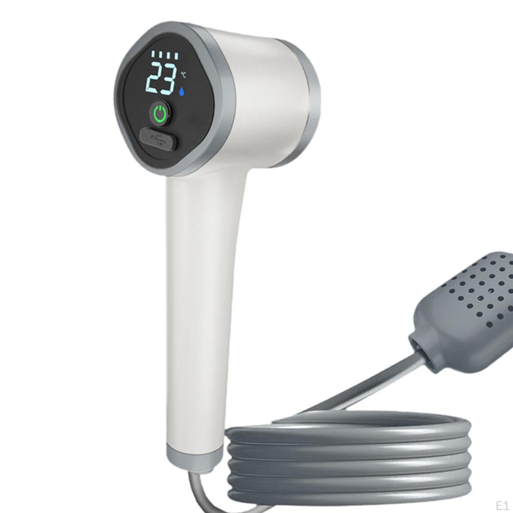 Portable Shower for Camping Outdoor Bathing Waterproof with Color Water Temperature Display Beach