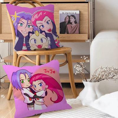 Team Rocket Pokemon Pillow Cover For Bedroom Room And Living Room Sofa Decorative Cushion Cover