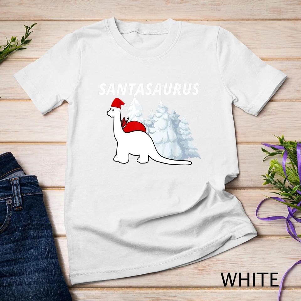 Santa Saurus Sauropods Xmas Christmas Ugly T-Shirt Unisex T-shirt 10 3XL