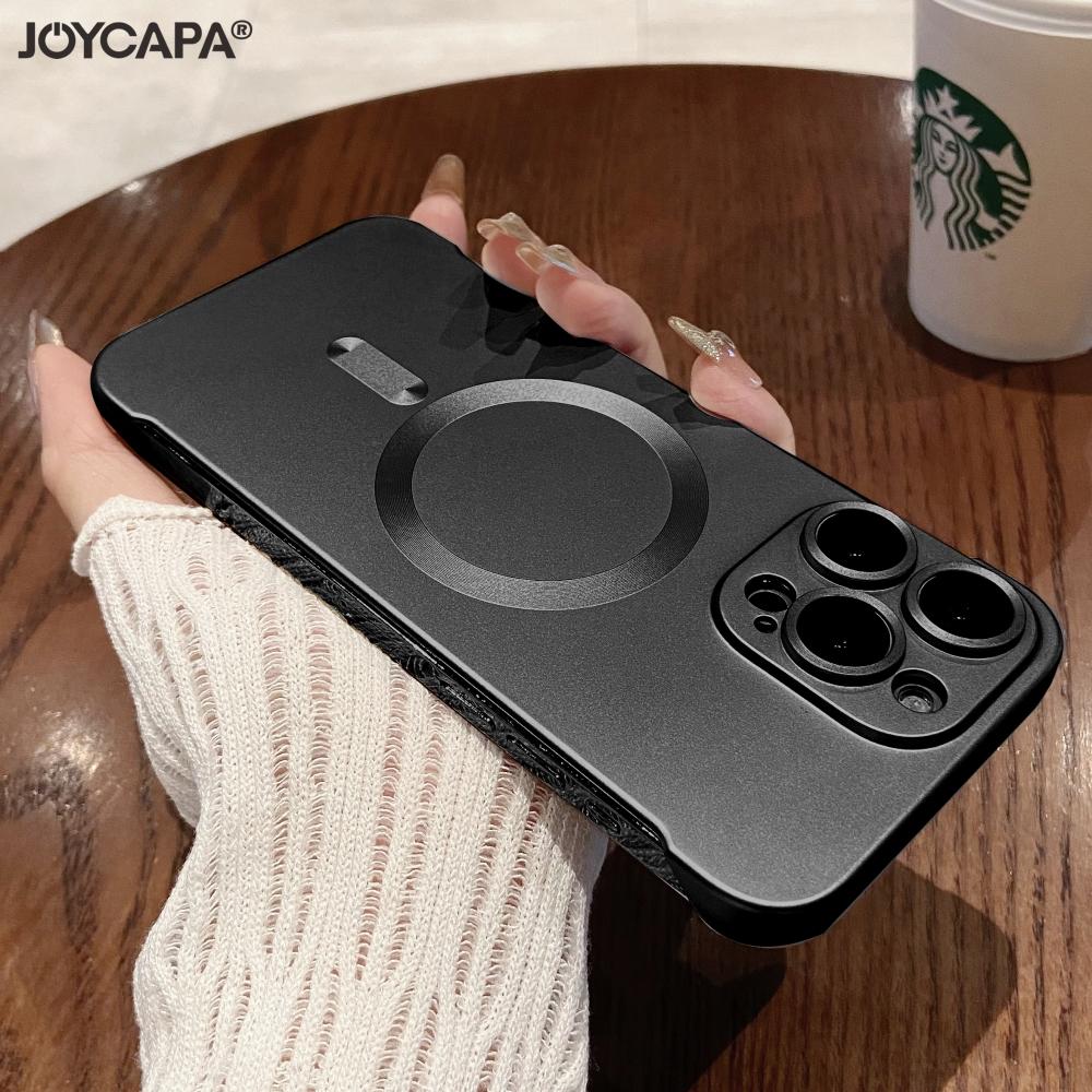 Frameless Matte Metallic For Magsafe Case for iPhone 14 Plus 13 12 11 Pro Max Ultra Thin Wireless Charge Magnetic Hard PC Cover
