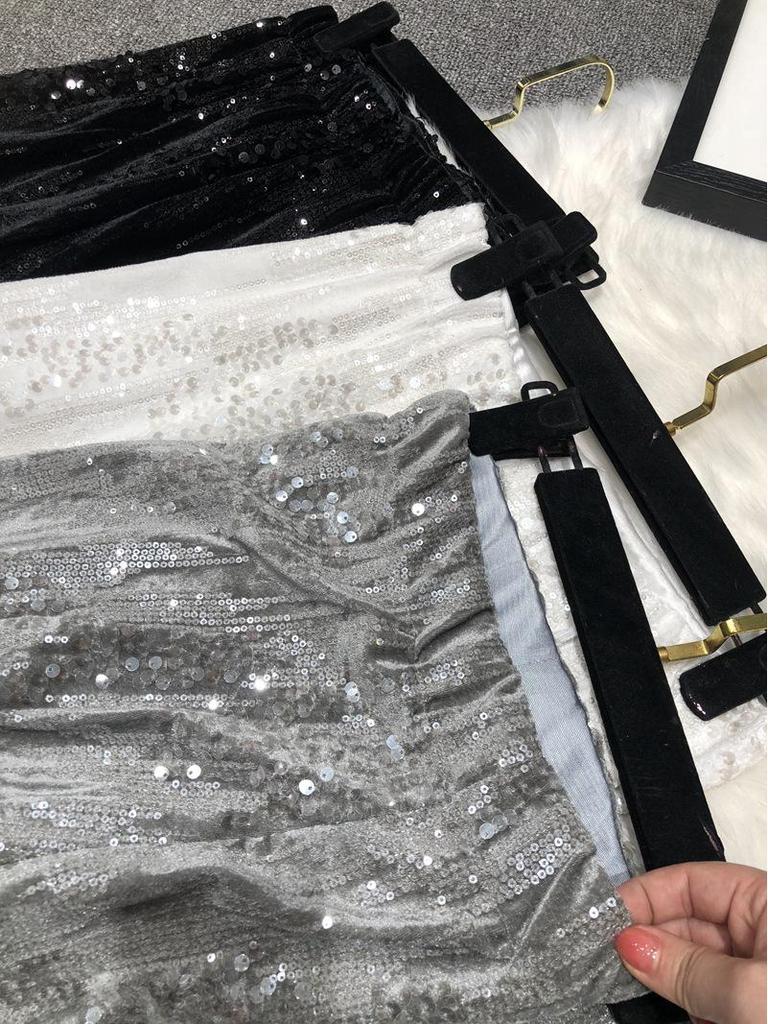 Pantaloni lungi cu paiete brodate, toamnă 2022, piele de căprioară lucioasă, cu picior larg