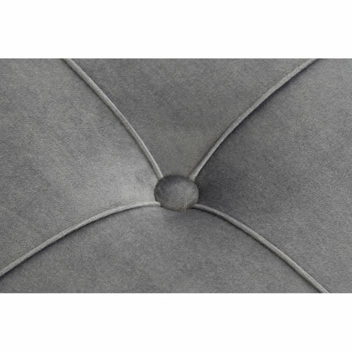 Banquette - [MARQUE] - Gris doré - Mousse - Velours - 2 places