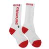 Makelloses CHROME HEARTS SOCKS-U-SPORT Dagger Bestickt 3-Paar-Set weiß Herren S Gebraucht
